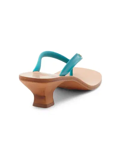 Versace Women's 40MM Logo Sandals - Aquamarine - Size 11 | Thumbnail 3 Versace Women's 40MM Logo Sandals - Aquamarine - Size 11 | Thumbnail 3