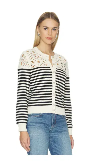 Frame The Coastal Stripe Cardi | Thumbnail 2 Frame The Coastal Stripe Cardi | Thumbnail 2