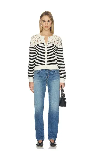 Frame The Coastal Stripe Cardi | Thumbnail 4 Frame The Coastal Stripe Cardi | Thumbnail 4