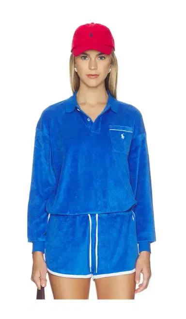 Polo Ralph Lauren Cotton Terry Long Sleeve Polo | Thumbnail 1