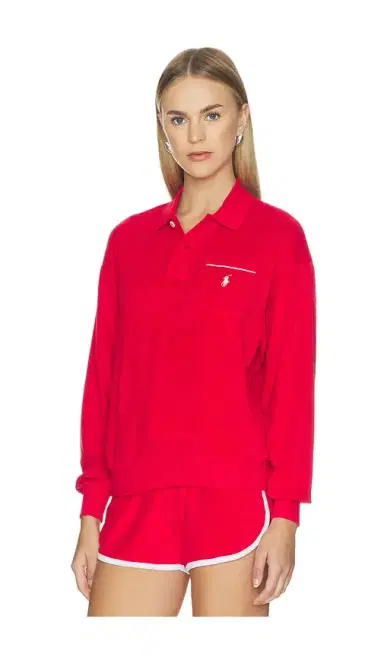 Polo Ralph Lauren Cotton Terry Long Sleeve Collared Polo | Thumbnail 2