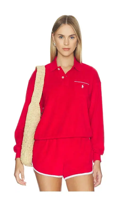 Polo Ralph Lauren Cotton Terry Long Sleeve Collared Polo
