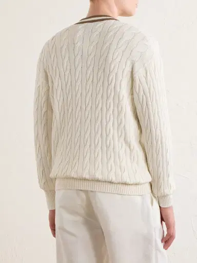 Ralph Lauren Purple Label Wimbledon Capsule Cotton and Silk Cardigan - Men | Thumbnail 4