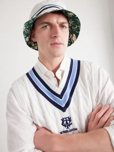 Polo Ralph Lauren Wimbledon Logo-Embroidered Reversible Cotton-Twill Bucket Hat - Men | Thumbnail 2