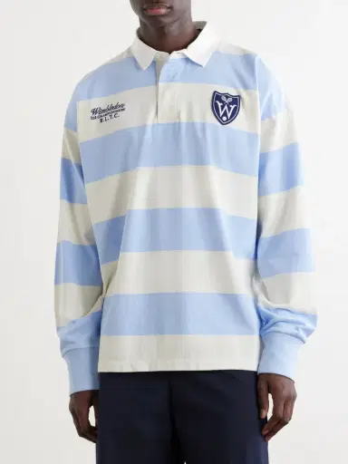 Polo Ralph Lauren Wimbledon Logo-Embroidered Striped Cotton Polo Shirt - Men | Thumbnail 3