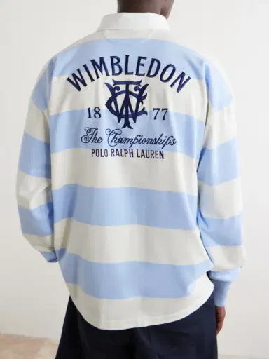 Polo Ralph Lauren Wimbledon Logo-Embroidered Striped Cotton Polo Shirt - Men | Thumbnail 5