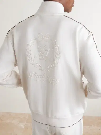 Ralph Lauren Purple Label Wimbledon Logo-Embroidered Cotton and Cashmere-Blend Sweater - Men | Thumbnail 5 Ralph Lauren Purple Label Wimbledon Logo-Embroidered Cotton and Cashmere-Blend Sweater - Men | Thumbnail 5