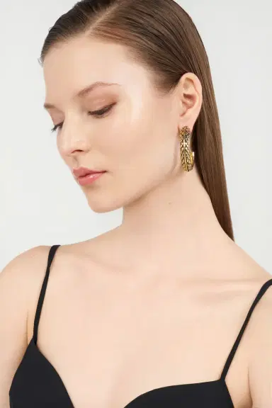 Roberto Cavalli Gold Serpentine Earrings | Thumbnail 2 Roberto Cavalli Gold Serpentine Earrings | Thumbnail 2