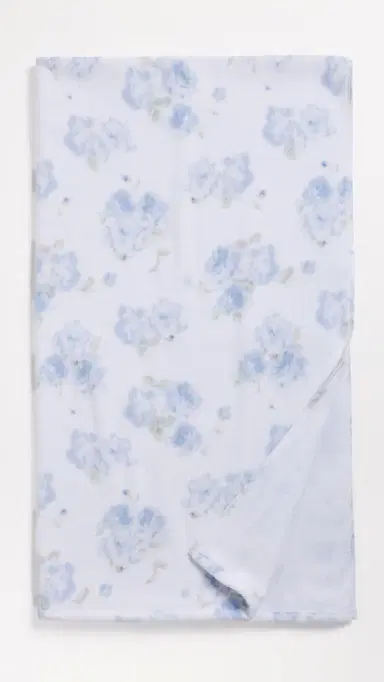 LoveShackFancy Hali Beach Towel Blue Marina One Size | Thumbnail 2