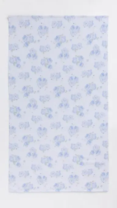 LoveShackFancy Hali Beach Towel Blue Marina One Size | Thumbnail 3