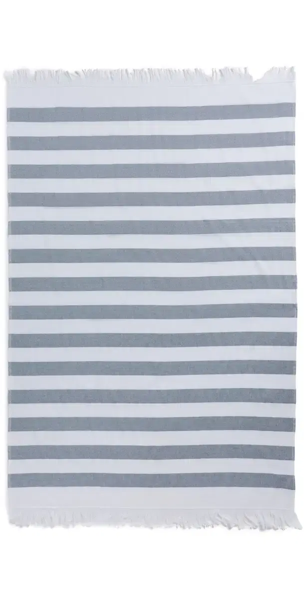 Weezie Beach Towel Coastal Navy Stripe One Size