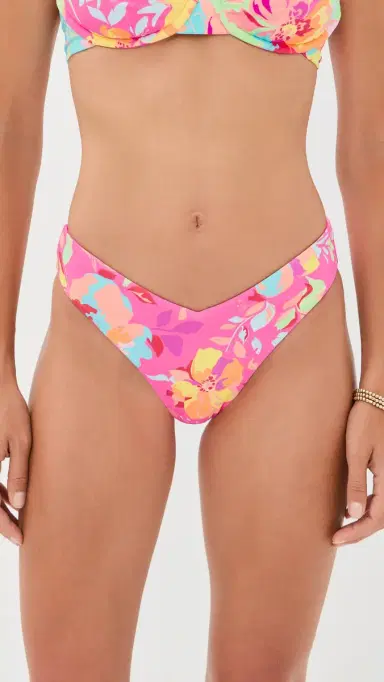 Beach Riot Vanessa Bikini Bottoms Bloom Lagoon | Thumbnail 2