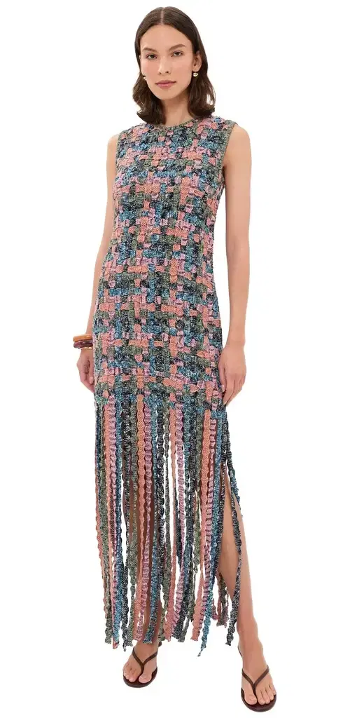 Alexis Fringe Knit Dress Sunweave