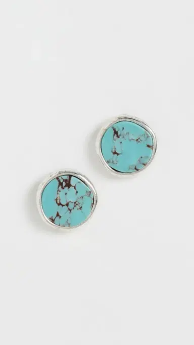 SHASHI Grand Turquoise Studs Turquoise One Size | Thumbnail 2