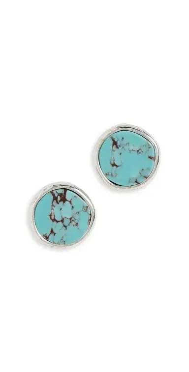 SHASHI Grand Turquoise Studs Turquoise One Size | Thumbnail 1