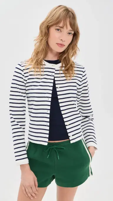 Alex Mill Coco Sport Cadigan In Stripe /Navy | Thumbnail 2 Alex Mill Coco Sport Cadigan In Stripe /Navy | Thumbnail 2