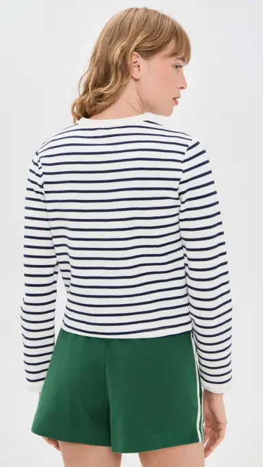 Alex Mill Coco Sport Cadigan In Stripe /Navy | Thumbnail 3 Alex Mill Coco Sport Cadigan In Stripe /Navy | Thumbnail 3