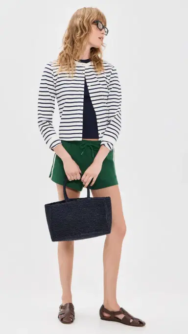 Alex Mill Coco Sport Cadigan In Stripe /Navy | Thumbnail 5 Alex Mill Coco Sport Cadigan In Stripe /Navy | Thumbnail 5