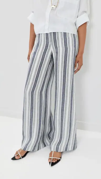 TWP Demie Pants IVORY / NAVY | Thumbnail 2