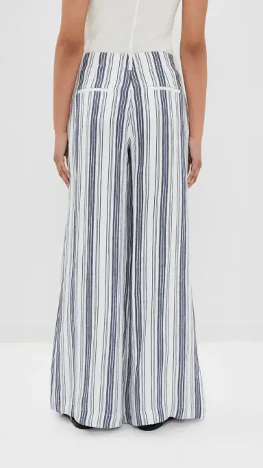 TWP Demie Pants IVORY / NAVY | Thumbnail 3