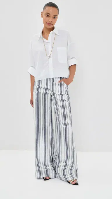 TWP Demie Pants IVORY / NAVY | Thumbnail 5