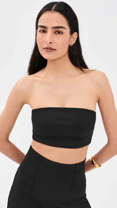 Ripley Rader Ponte Knit Bandeau Top Black S | Thumbnail 2