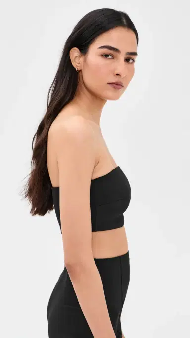 Ripley Rader Ponte Knit Bandeau Top Black S | Thumbnail 4