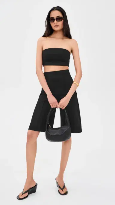 Ripley Rader Ponte Knit Bandeau Top Black S | Thumbnail 5