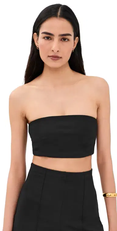 Ripley Rader Ponte Knit Bandeau Top Black S | Thumbnail 1