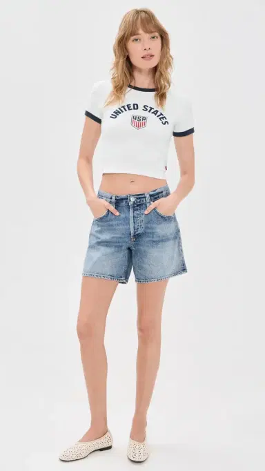 Levi's X World Cup USA Retro Ringer Baby Tee Red White Blue XS | Thumbnail 5 Levi's X World Cup USA Retro Ringer Baby Tee Red White Blue XS | Thumbnail 5