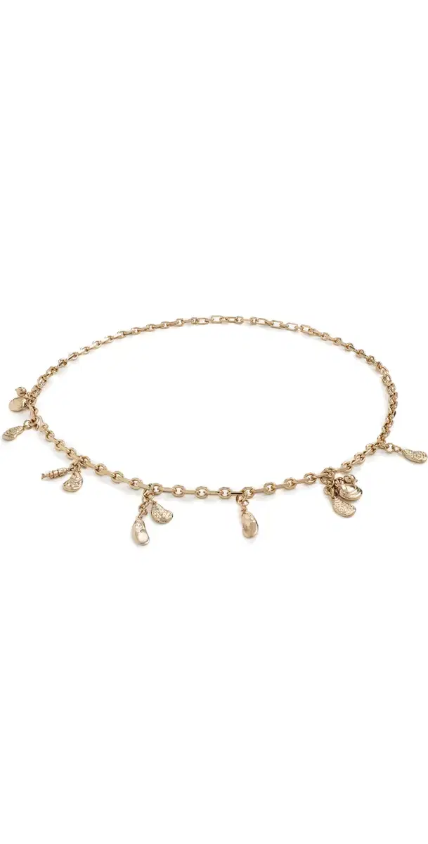 Madewell x Shopbop Chain Charm Belt Shiny Light Gold