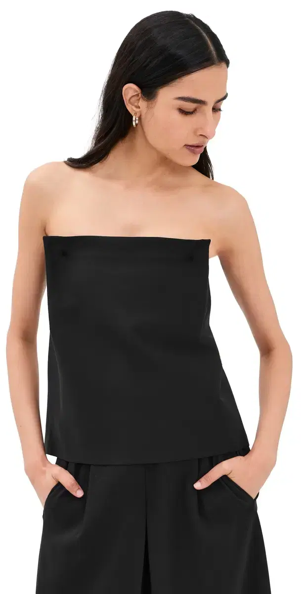 Square Tube Top Black