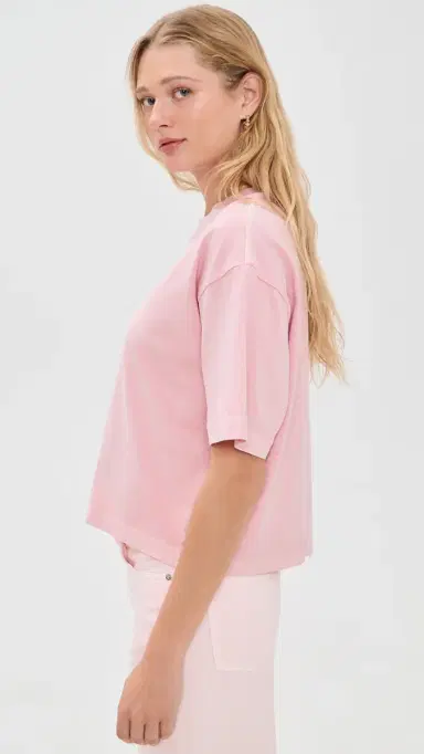 Madewell x Shopbop The Boxy Crop Tee in Allday Jersey Dreamy Pink L | Thumbnail 4