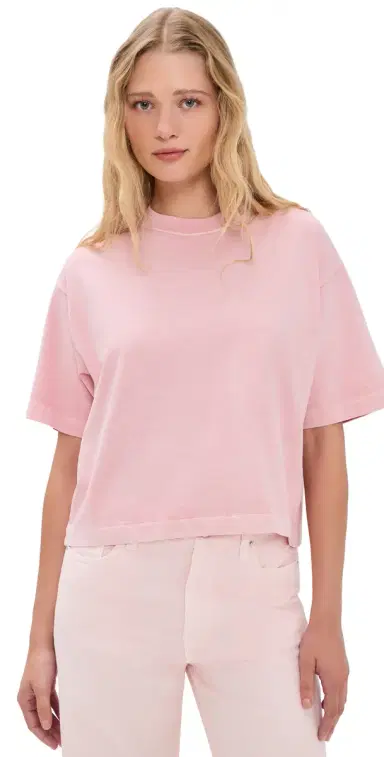 Madewell x Shopbop The Boxy Crop Tee in Allday Jersey Dreamy Pink L | Thumbnail 1