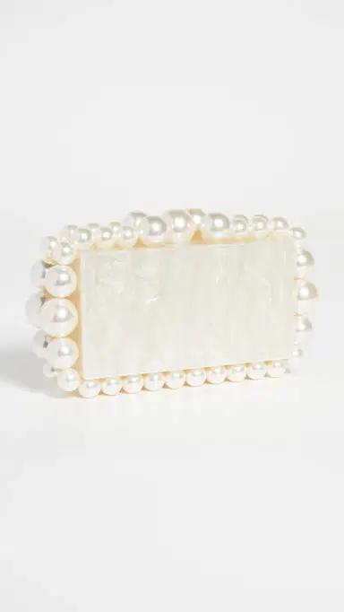 Cult Gaia Eos Box Clutch Ivory One Size | Thumbnail 4
