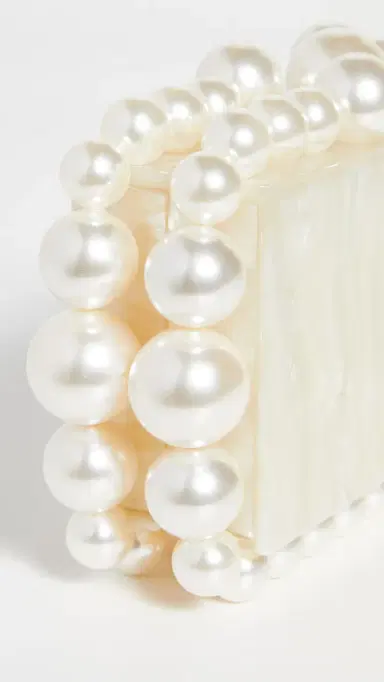 Cult Gaia Eos Box Clutch Ivory One Size | Thumbnail 5