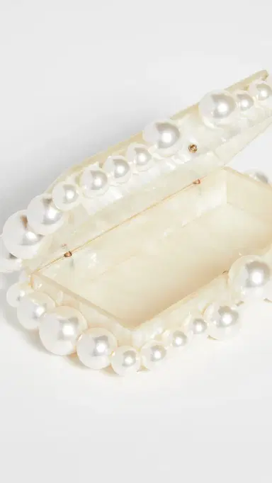 Cult Gaia Eos Box Clutch Ivory One Size | Thumbnail 6