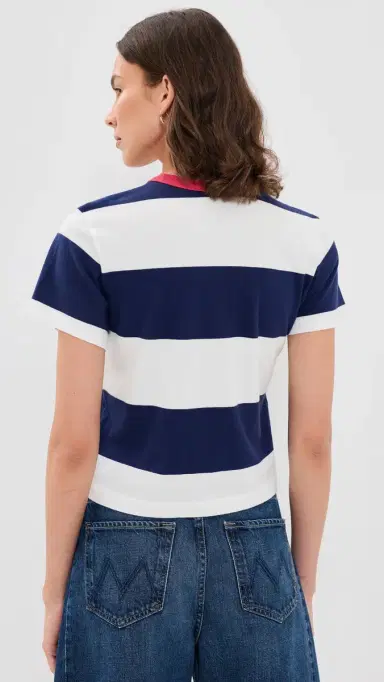 Mother The Boxy Goodie Goodie Tee Jer True Blue And Fluff S | Thumbnail 3