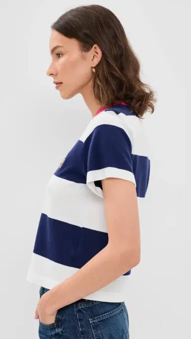 Mother The Boxy Goodie Goodie Tee Jer True Blue And Fluff S | Thumbnail 4