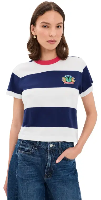 Mother The Boxy Goodie Goodie Tee Jer True Blue And Fluff S | Thumbnail 1