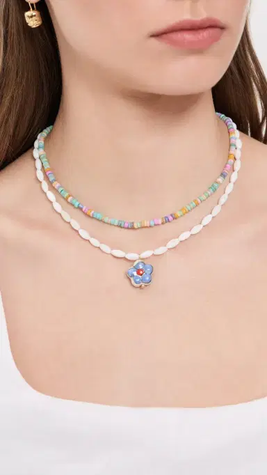 Logan Tay Pastel Mini Beaded Necklace | Thumbnail 3