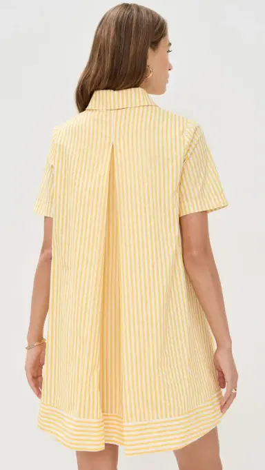 English Factory Striped Mini Dress Yellow Stripe | Thumbnail 3