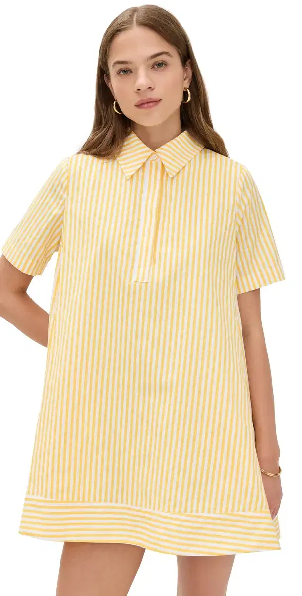 English Factory triped Mini Dress Yellow tripe