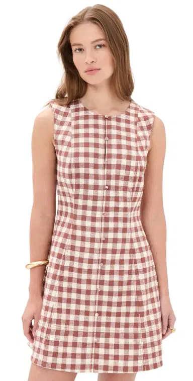 Hill House Home The Angie Dress Rust Gingham M | Thumbnail 1 Hill House Home The Angie Dress Rust Gingham M | Thumbnail 1