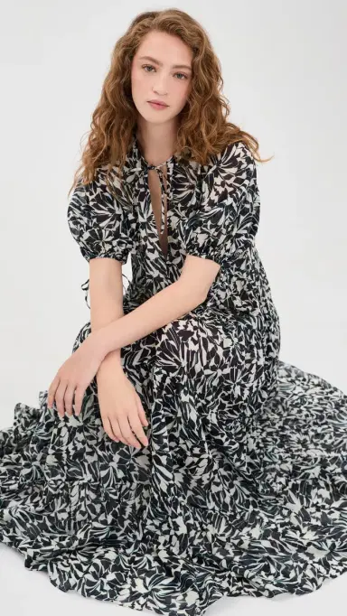Ulla Johnson Neera Short Sleeve Coverup Dress Mercury | Thumbnail 2 Ulla Johnson Neera Short Sleeve Coverup Dress Mercury | Thumbnail 2