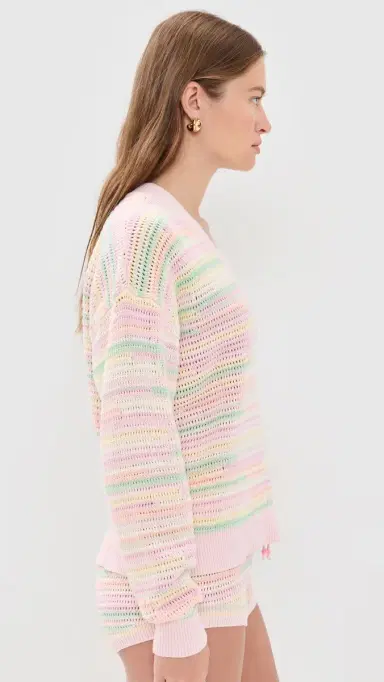 LoveShackFancy Marlieanna Pullover Coverup Tropical Swirl S | Thumbnail 4