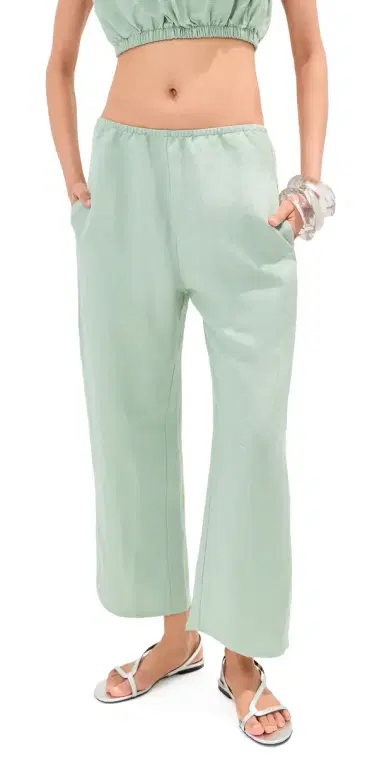 LE BOP Kelsey Cropped id Rise Pants Frosty Green | Thumbnail 1