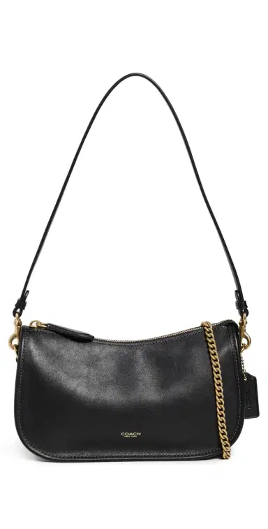 Coach Natural Grain Leather Waverly Bag B4/Black One Size | Thumbnail 1 Coach Natural Grain Leather Waverly Bag B4/Black One Size | Thumbnail 1