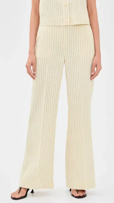 Favorite Daughter The Fine Line Pants Cream Pinstripe 2 | Thumbnail 2