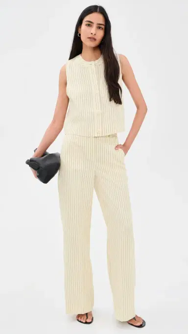Favorite Daughter The Fine Line Pants Cream Pinstripe 2 | Thumbnail 5